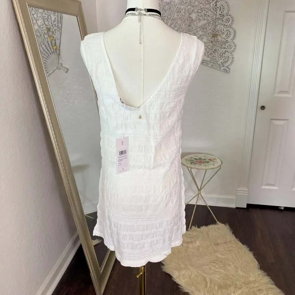 NWT Rhythm Sandy Cove White Smocked Mini Dress 6 / XS